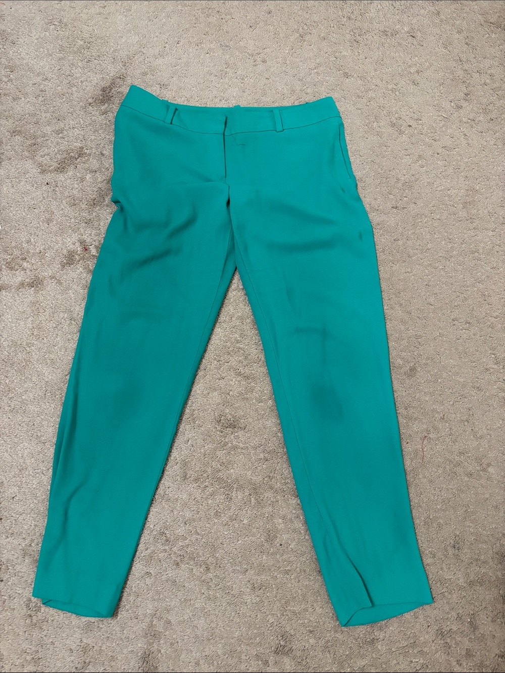 LOFT Teal Cropped Ankle Pants